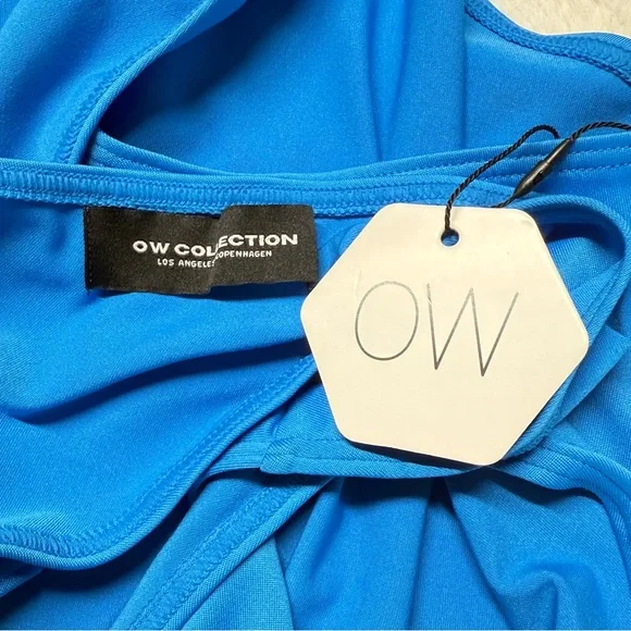 OW Collection Ezra Asymmetrical Bodysuit Back Cut Out Size XL US 12, New w/Tags! - Picture 5 of 16